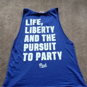 Medium Blue Victoria's Secret Pink Muscle Tee